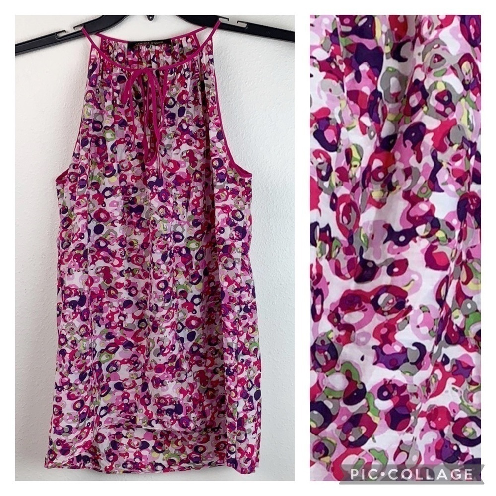 Cynthia Steffe silk halter tie neck blouse EUC